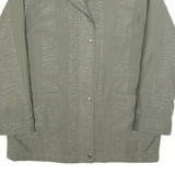 Womens Green Polyester Blend Jacket XL Plain Zip Closure Casual Lightweight