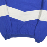 UNION BAY Womens Blue & White Plain Pullover Jumper 1/4 Zip L Cozy Casual