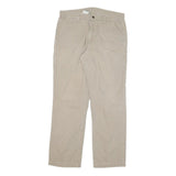 CARHARTT Mens Cotton Blend Beige Relaxed Straight Trousers W36 L34 Workwear