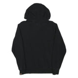 ELLESSE Womens Black Hoodie UK 12 Pullover Cotton Blend Casual Logo Sweatshirt