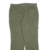NATURAL REFLECTIONS Womens Cotton Blend Green Regular Fit Straight Leg Trousers