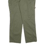 NATURAL REFLECTIONS Womens Cotton Blend Green Regular Fit Straight Leg Trousers
