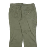NATURAL REFLECTIONS Womens Cotton Blend Green Regular Fit Straight Leg Trousers