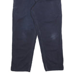 CARHARTT Mens Regular Navy Blue Cotton Blend Zip Trousers W32 L30 Classic