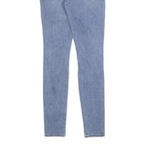 LEVI'S 710 Womens Slim Light Blue Denim Cotton Blend Zip W26 L28 Distressed