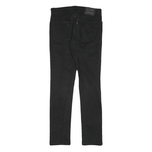LEVI'S 510 Mens Slim Black Denim Dark W30 L32 Stretch Cotton Blend Jeans