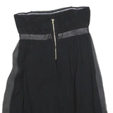 MAJE Womens Black Strapless Silk Dress Mini Evening Cocktail Elegant S