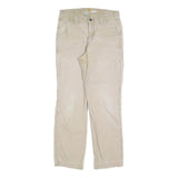 CARHARTT Mens Cotton Blend Beige Relaxed Straight Trousers W32 L32 Workwear