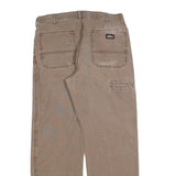 CARHARTT Mens Relaxed W36 L32 Beige Cotton Blend Jeans Zip Workwear Durable