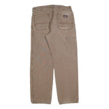 CARHARTT Mens Relaxed W36 L32 Beige Cotton Blend Jeans Zip Workwear Durable