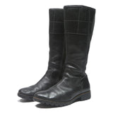 TIMBERLAND Mens Leather Black High Boots UK 8.5 Sturdy Durable Fashion