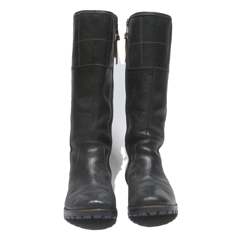 TIMBERLAND Mens Leather Black High Boots UK 8.5 Sturdy Durable Fashion