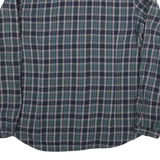 WOOLRICH Womens Blue Green Check Shirt L Long Sleeve Cotton Blend Button Closure
