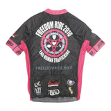 JLVELO Mens Black & Pink Freedom Ride 2016 Graphic M Short Sleeve Round Neck