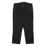 CALVIN KLEIN Womens Cotton Blend Black Slim Straight Trousers W32 L26 Stylish