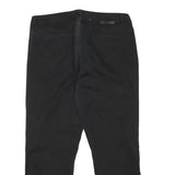 CALVIN KLEIN Womens Cotton Blend Black Slim Straight Trousers W32 L26 Stylish