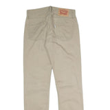 LEVI'S Mens Slim Beige Cotton Blend Trousers W29 L32 Casual Zip Closure