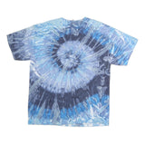 GILDAN Mens Blue Tie Dye Graphic T-Shirt L Crew Neck Short Sleeve Cotton