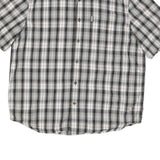 CARHARTT Mens Grey & White Checked Cotton Blend Shirt XL Casual Workwear