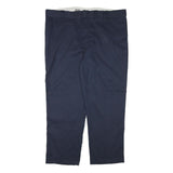 DICKIES Mens Regular Navy Blue Cotton Blend Trousers W46 L31 Workwear Zip