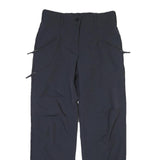 CRANE Mens Polyester Blend Black Regular Fit Trousers W28 L30 Comfortable Casual