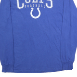 NFL Mens Blue Colts Football Long Sleeve Crew Neck Cotton Blend L T-Shirt