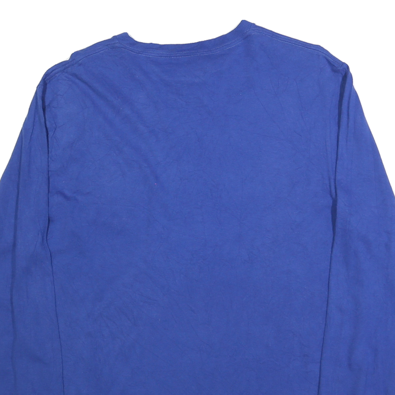 NFL Mens Blue Colts Football Long Sleeve Crew Neck Cotton Blend L T-Shirt