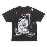 ARTISTIK WORLD Mens Black Graphic T-Shirt M Short Sleeve Crew Neck Original