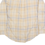 NAUTICA Mens Beige & Blue Check Button-Down Shirt L Casual Cotton Long Sleeve