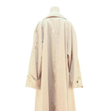 Womens Beige Cotton Blend Button Closure Long Sleeve Jacket XL Plain Classic