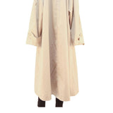 Womens Beige Cotton Blend Button Closure Long Sleeve Jacket XL Plain Classic