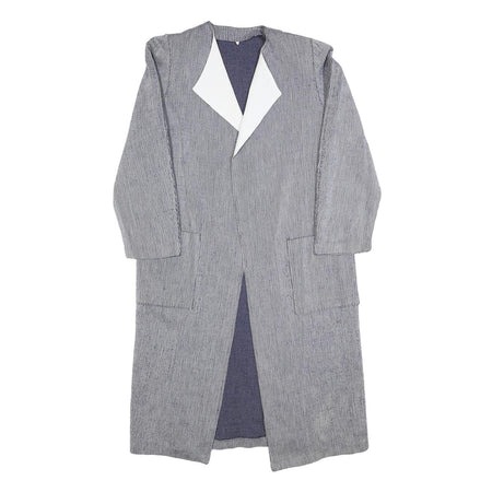 Womens Grey Wool Blend Long Sleeve Jacket M Woven Plain Elegant