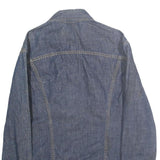 LEVI'S Mens Blue Denim Cotton Button Jacket S Classic Fit Plain Cotton Casual