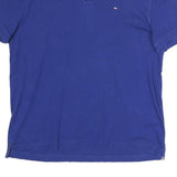 TOMMY HILFIGER Mens Blue Short Sleeve Plain M Cotton Polo Shirt Classic