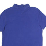 TOMMY HILFIGER Mens Blue Short Sleeve Plain M Cotton Polo Shirt Classic