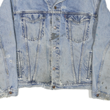 LEVI'S Mens Blue Denim Button Jacket M Cotton Regular Fit Vintage Classic