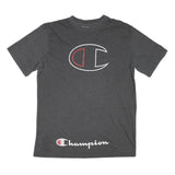 CHAMPION Mens Grey Graphic T-Shirt XL Short Sleeve Crew Neck Cotton Blend