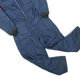 JCPENNEY Womens Blue Lined Dungarees Regular Fit Polyester Blend M W30 L27