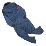 JCPENNEY Womens Blue Lined Dungarees Regular Fit Polyester Blend M W30 L27