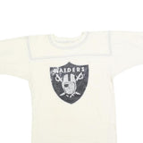 BANTAMS Womens White Raiders Graphic T-Shirt L Short Sleeve Crew Neck Cotton
