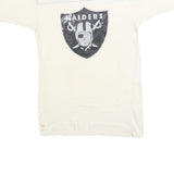 BANTAMS Womens White Raiders Graphic T-Shirt L Short Sleeve Crew Neck Cotton