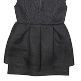 ALICE MCCALL Womens Black Bodycon Woven Mini Dress Polyester Blend S Lace Detail