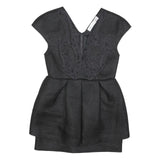 ALICE MCCALL Womens Black Bodycon Woven Mini Dress Polyester Blend S Lace Detail