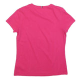 TOMMY HILFIGER Womens Pink Short Sleeve Crew Neck Logo T-Shirt S