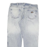 DICKIES Mens Relaxed Jeans Blue Denim Medium W38 L29 Zip Closure Casual