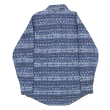 LL BEAN Mens Blue Pattern Cotton Shirt M Long Sleeve Casual Comfortable