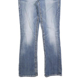 VIGOSS Womens Slim Blue Denim Medium Jeans W32 L33 Embroidered Pockets Zip