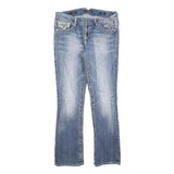 VIGOSS Womens Slim Blue Denim Medium Jeans W32 L33 Embroidered Pockets Zip