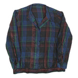 Womens Black Blue Red Green Checked Button Jacket L Woven Casual Lightweight