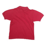 SERGIO TACCHINI Mens Red Short Sleeve Plain Polo Shirt M Classic Cotton